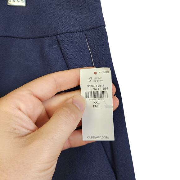 Old Navy Womens Extra High Rise Taylor Wide Leg Trouser Pants Size XXL Tall Navy - Picture 5 of 14